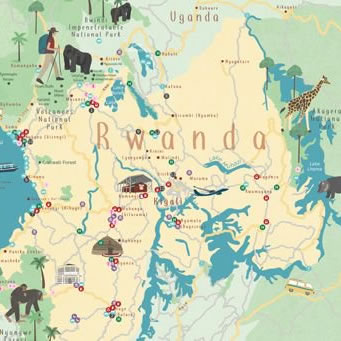 Rwanda Travel Map